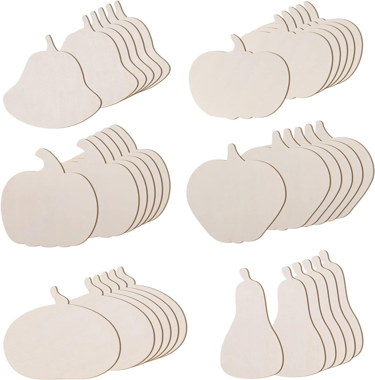 36 Pieces Unfinished Wood Pumpkin Cutout Shapes 6 Inch Pumpkin Wood
